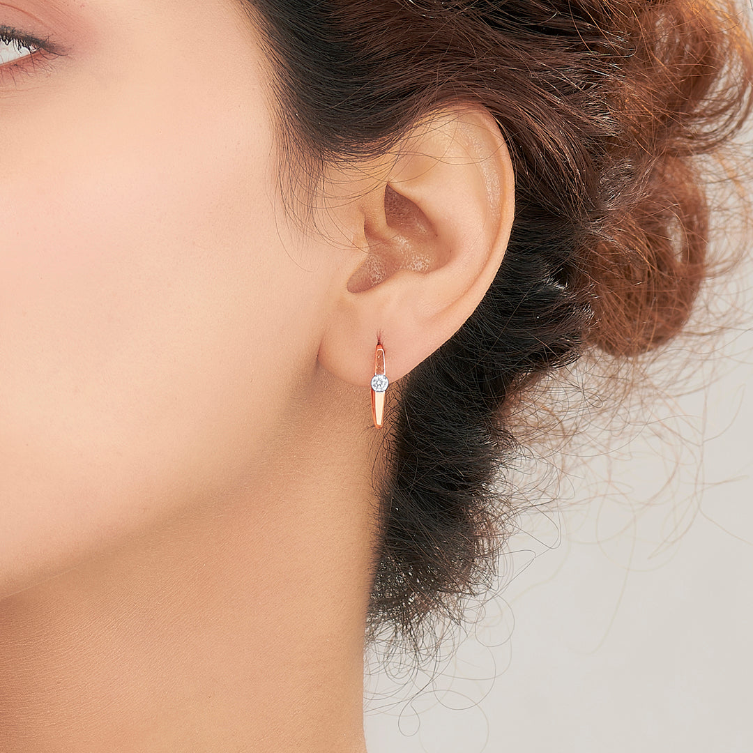 bright dot gold hoops & huggies earring for women