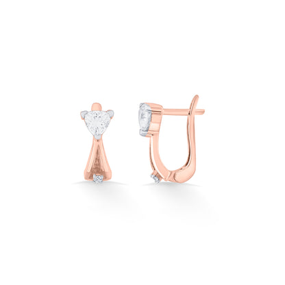 Vertex Shine Gold Hoops & Huggies Earring For Women