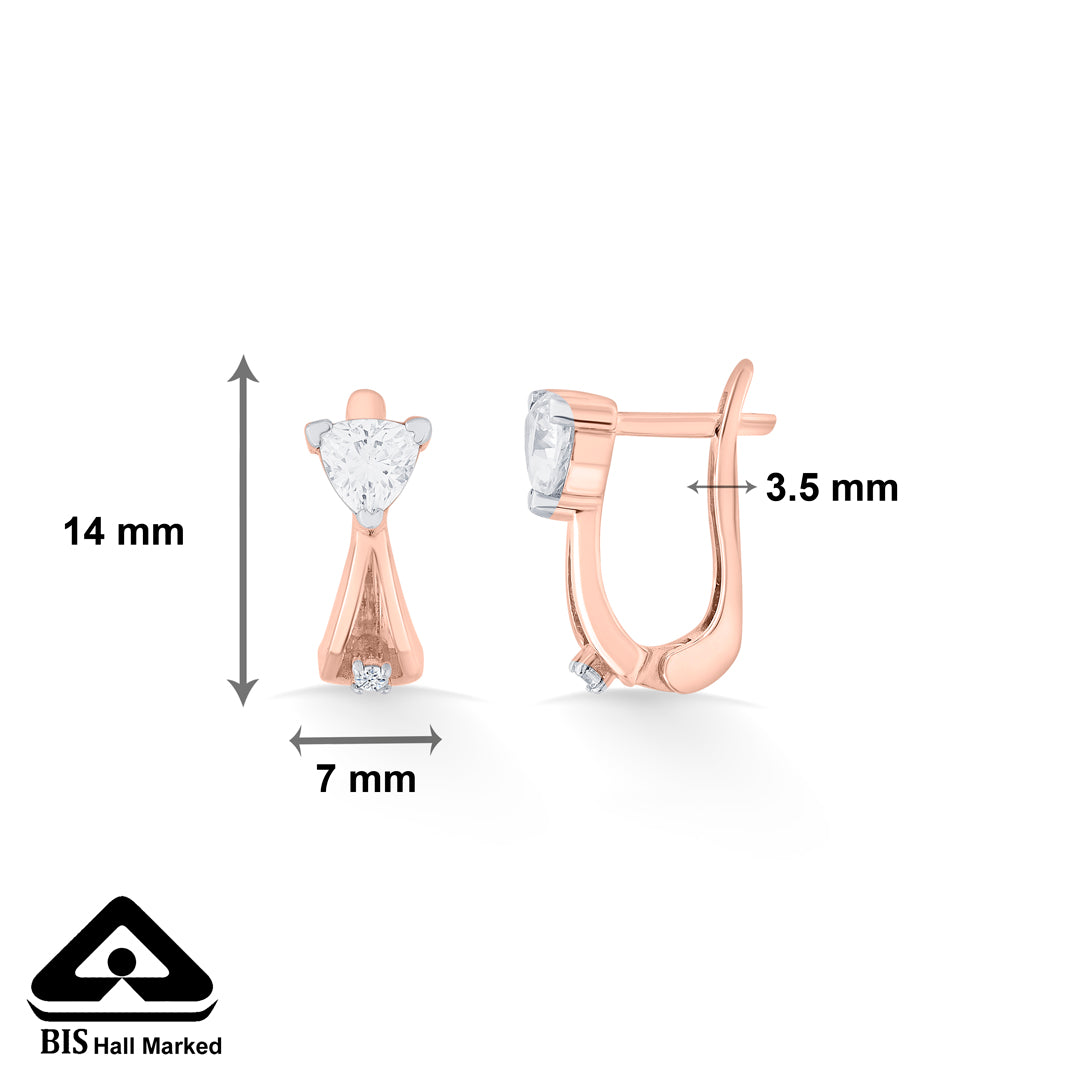 vertex shine gold hoops & huggies earring for women