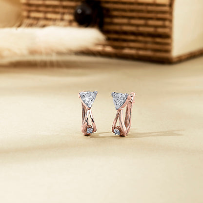 Vertex Shine Gold Hoops & Huggies Earring For Women