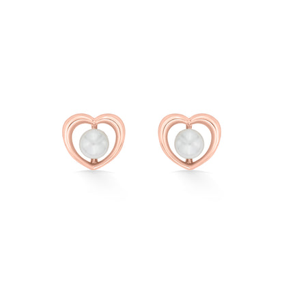 Heart Lume Gold Stud Earring For Women