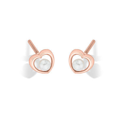 Heart Lume Gold Stud Earring For Women