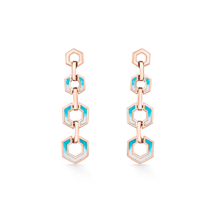 Hexa Gleam Gold Dangler Earring For Women