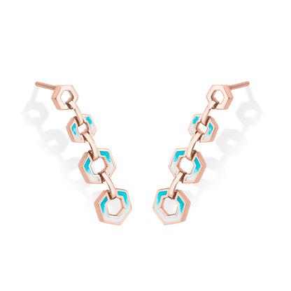 Hexa Gleam Gold Dangler Earring For Women