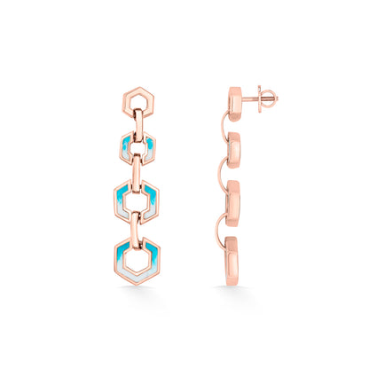 Hexa Gleam Gold Dangler Earring For Women