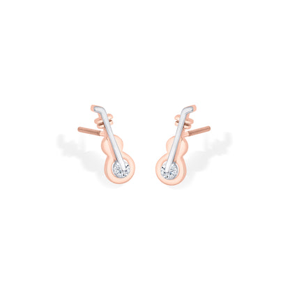 Melody String Gold Stud Earring For Women