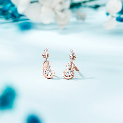 Melody String Gold Stud Earring For Women