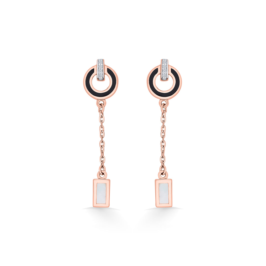radiant orb gold dangler earring for women