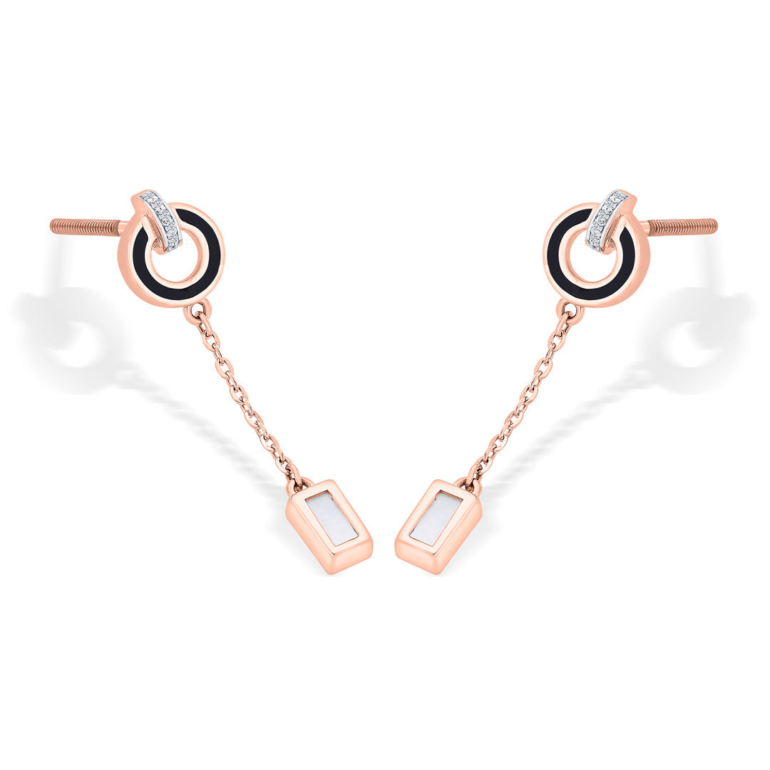 radiant orb gold dangler earring for women