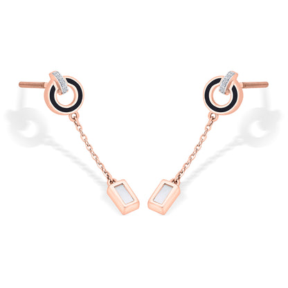 Radiant Orb Gold Dangler Earring For Women