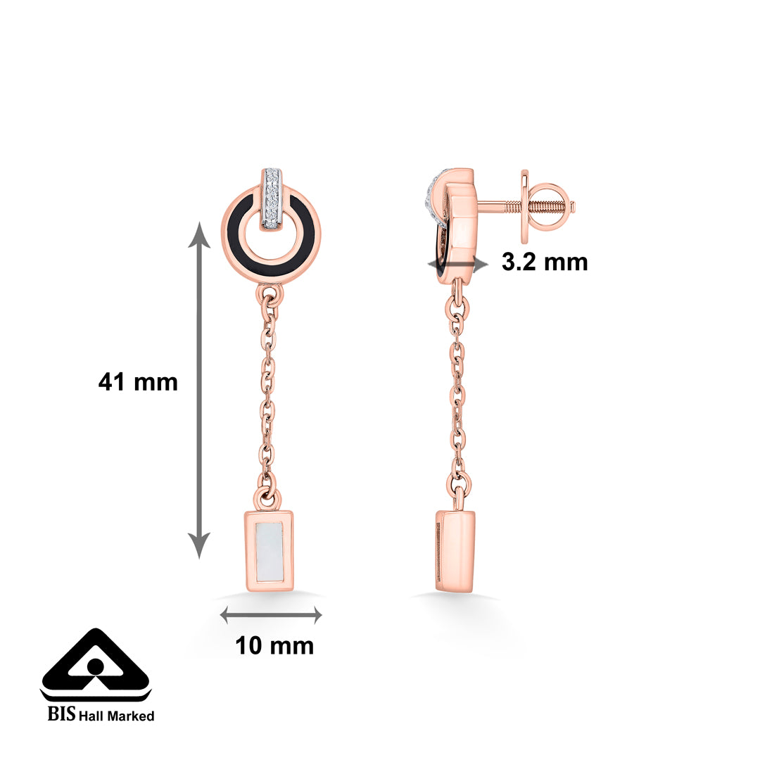 radiant orb gold dangler earring for women