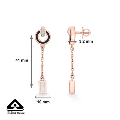 Radiant Orb Gold Dangler Earring For Women