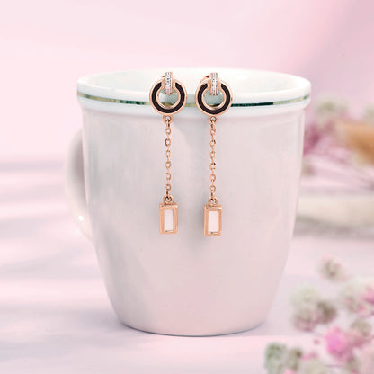 Radiant Orb Gold Dangler Earring For Women