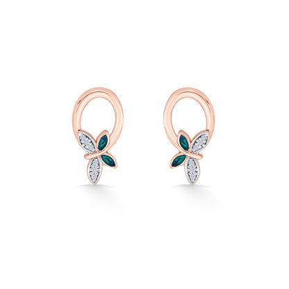 Celestia Wings Gold Stud Earring For Women