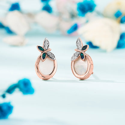 Celestia Wings Gold Stud Earring For Women