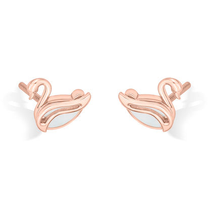 Regalia Swan Gold Stud Earring For Women