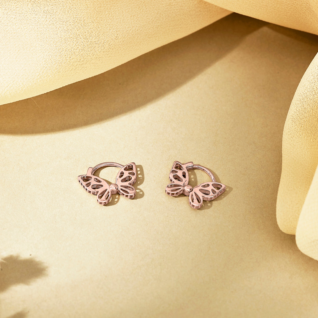 Gilded Papillon Gold Stud Earring For Women
