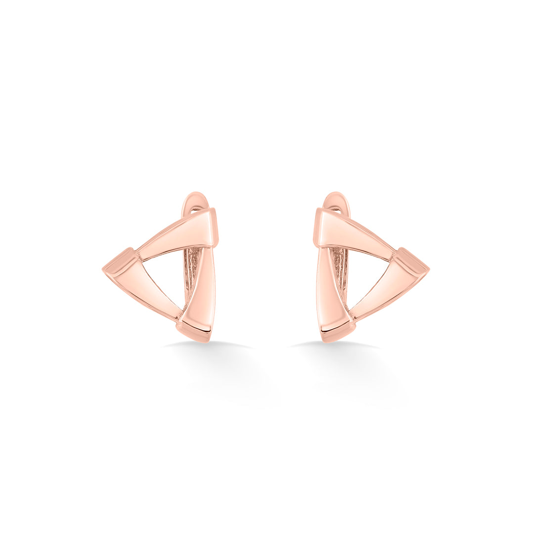 golden vertex gold stud earring for women