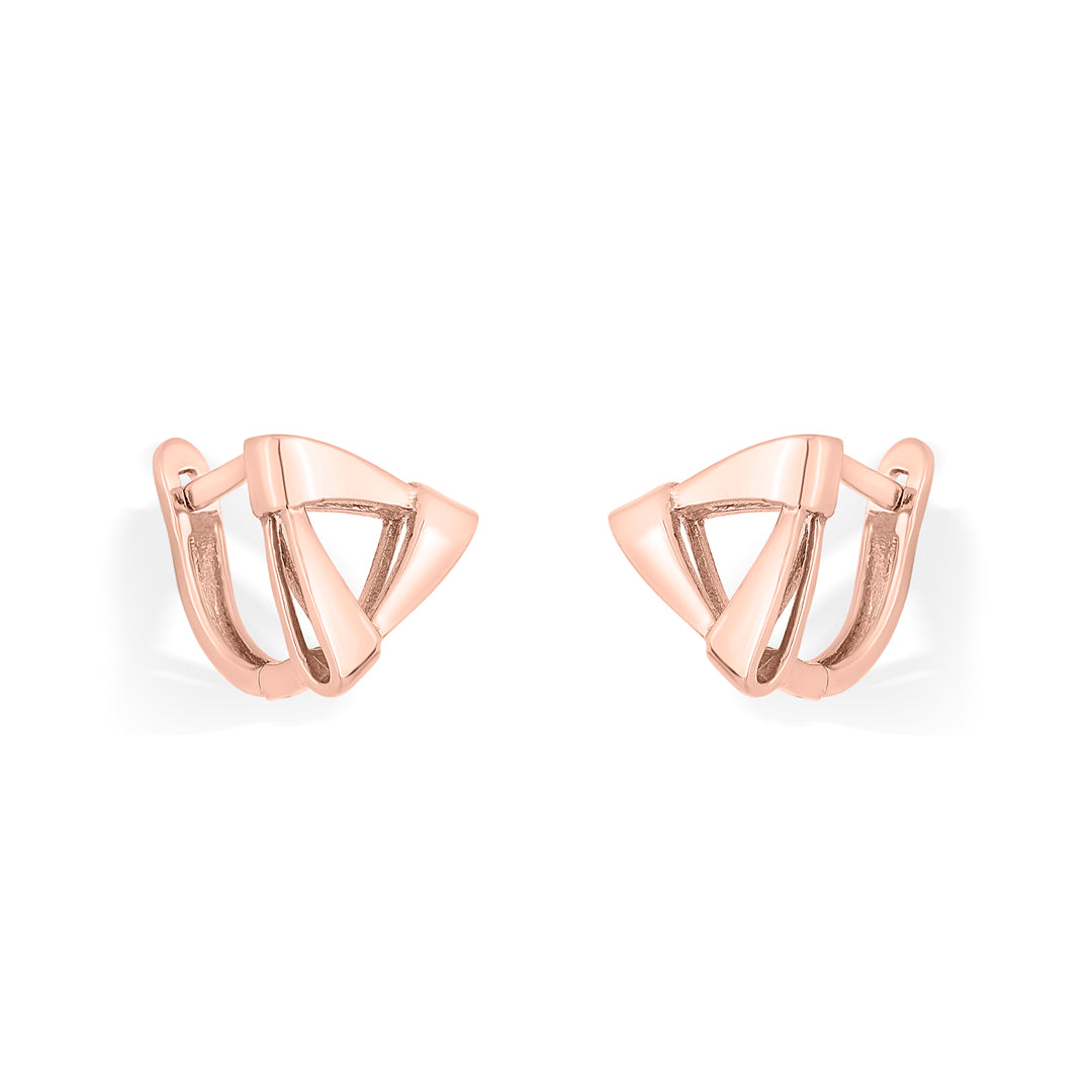 golden vertex gold stud earring for women