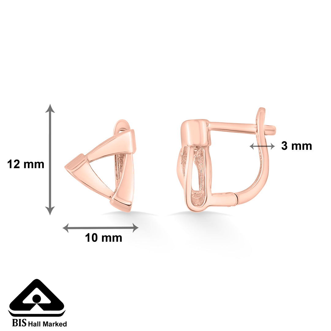 golden vertex gold stud earring for women