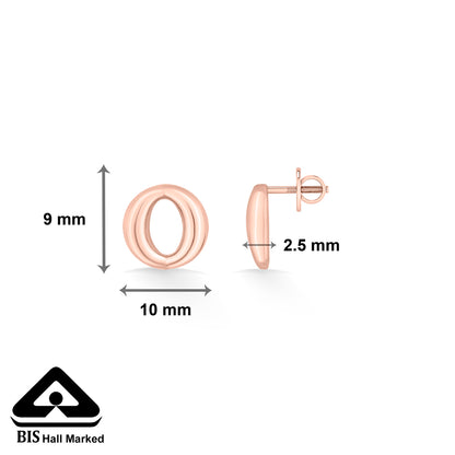 Opulent O Gold Stud Earring For Women