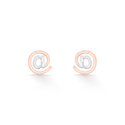 Twirl Charm Gold Stud Earring For Women
