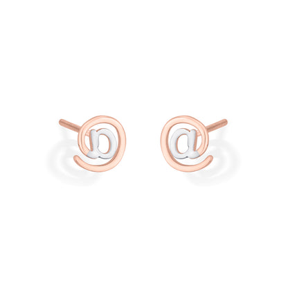 Twirl Charm Gold Stud Earring For Women