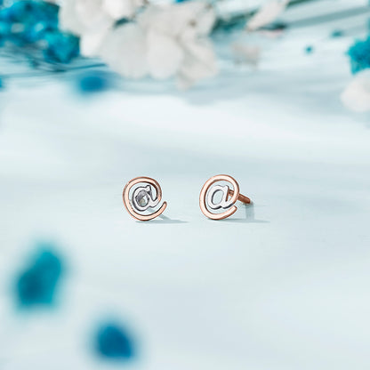 Twirl Charm Gold Stud Earring For Women