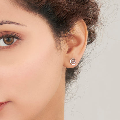 Twirl Charm Gold Stud Earring For Women