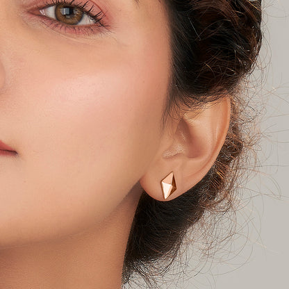 Orna Edge Gold Stud Earring For Women