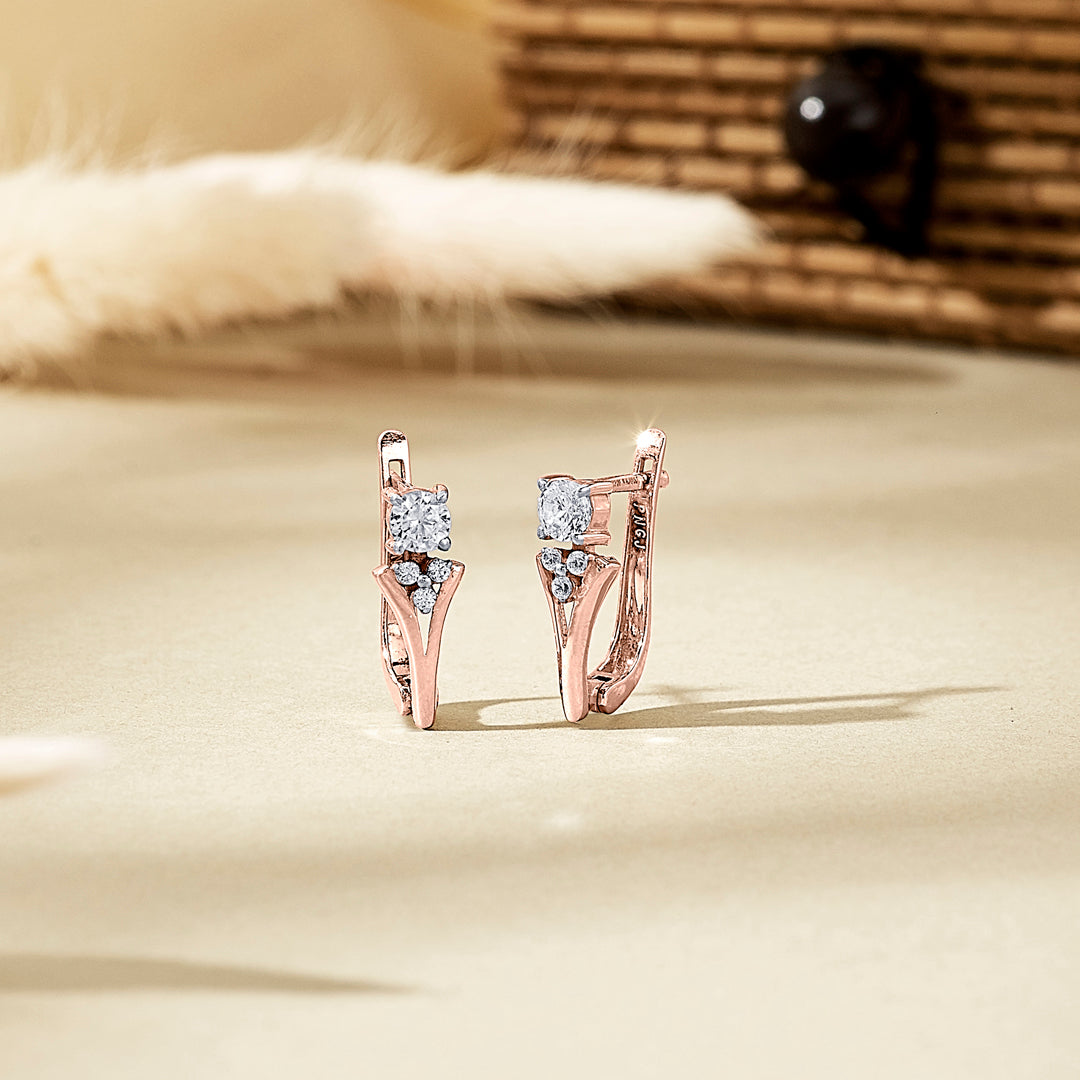 Xylo Spark Gold Hoops & Huggies Earring For Women