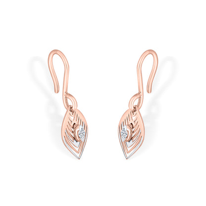 Golden Foliage Gold Dangler Earring For Women