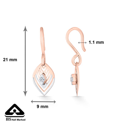 Golden Foliage Gold Dangler Earring For Women