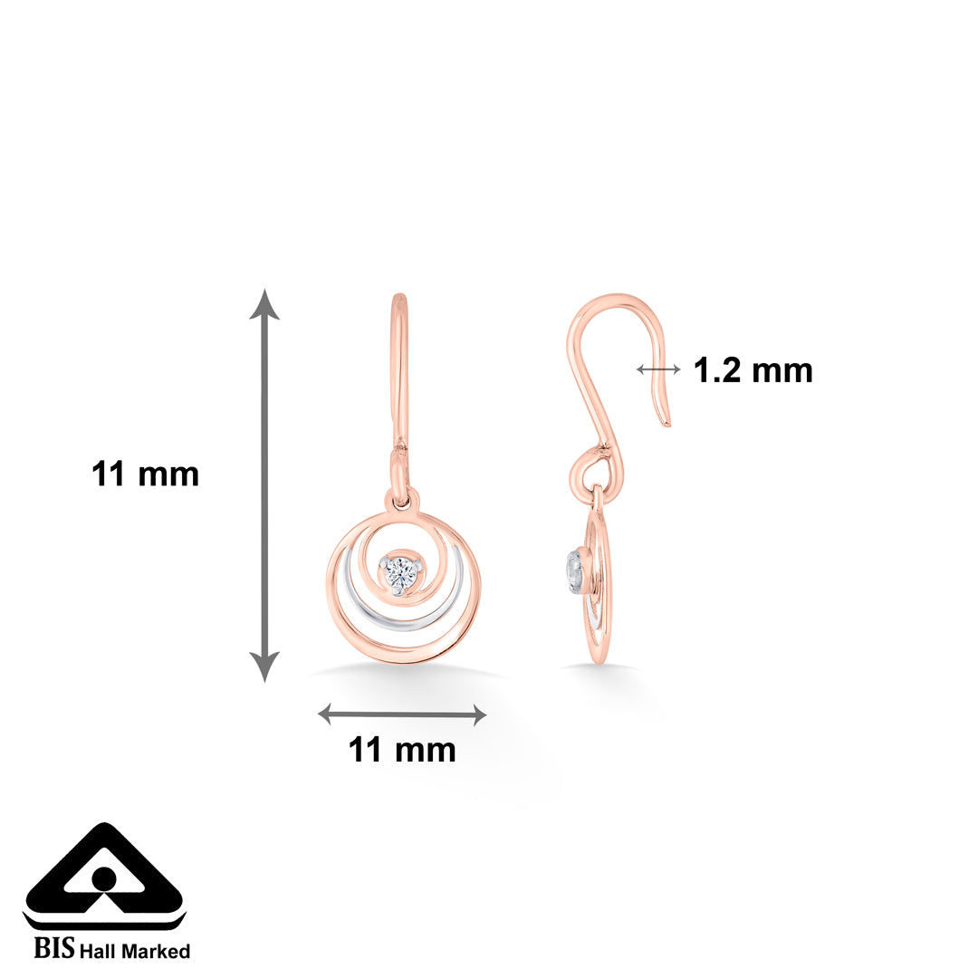 sphera shine gold dangler earring for women