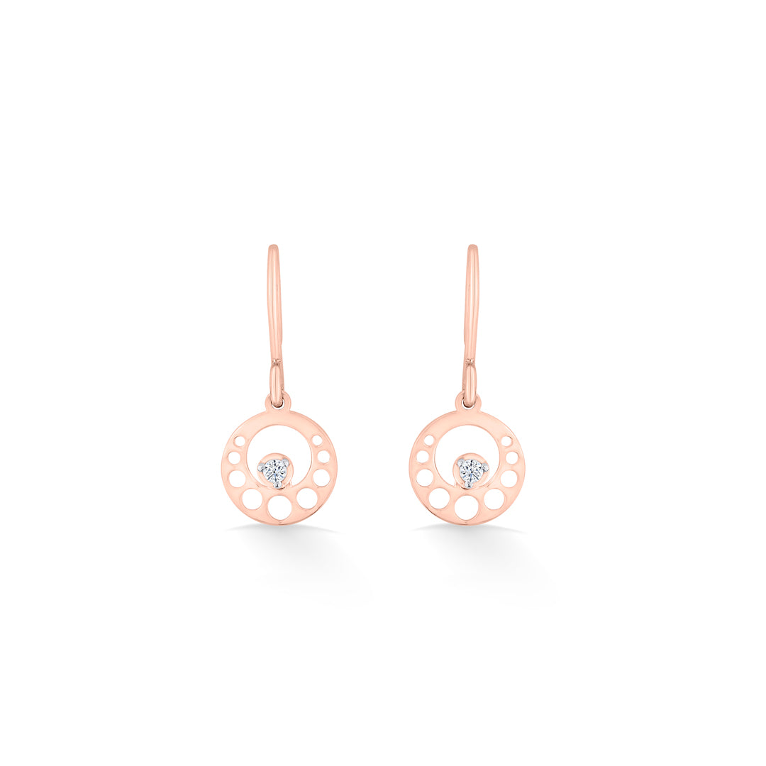 astra orb gold dangler earring for women