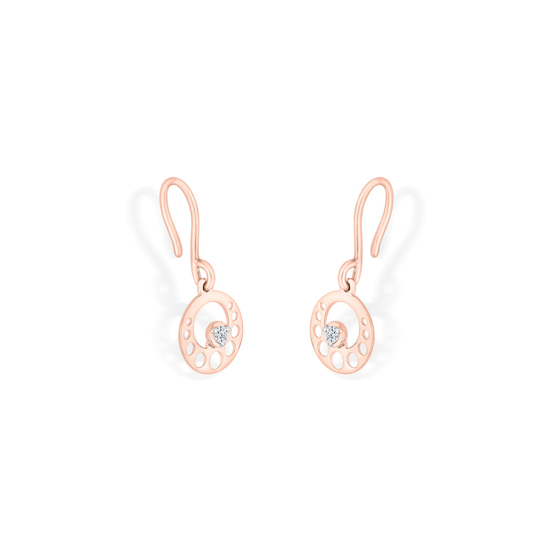astra orb gold dangler earring for women
