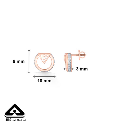 Orbella Shine Gold Stud Earring For Women