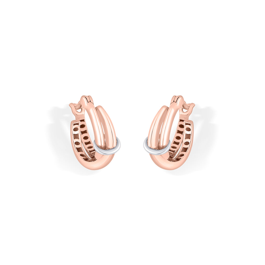nexa beam gold hoops & huggies earring for women