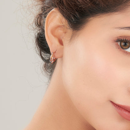 Nexa Beam Gold Hoops & Huggies Earring For Women