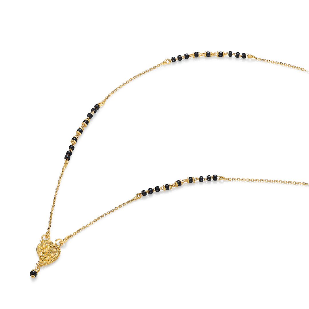 love knot 22 karat (916) yellow gold modern mangalsutra for women