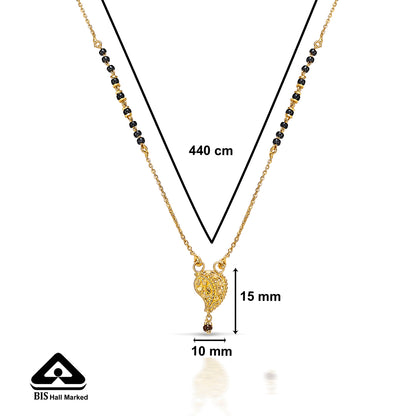 Love Knot 22 Karat (916) Yellow Gold Modern Mangalsutra For Women