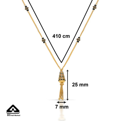 Regal Unity 22 Karat (916) Yellow Gold Modern Mangalsutra For Women