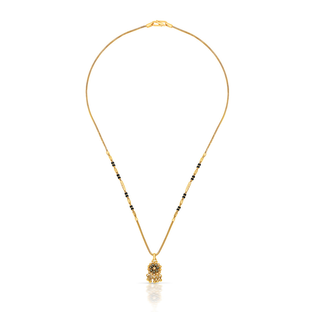 Shringar Yellow Gold Modern Mangalsutra For Women