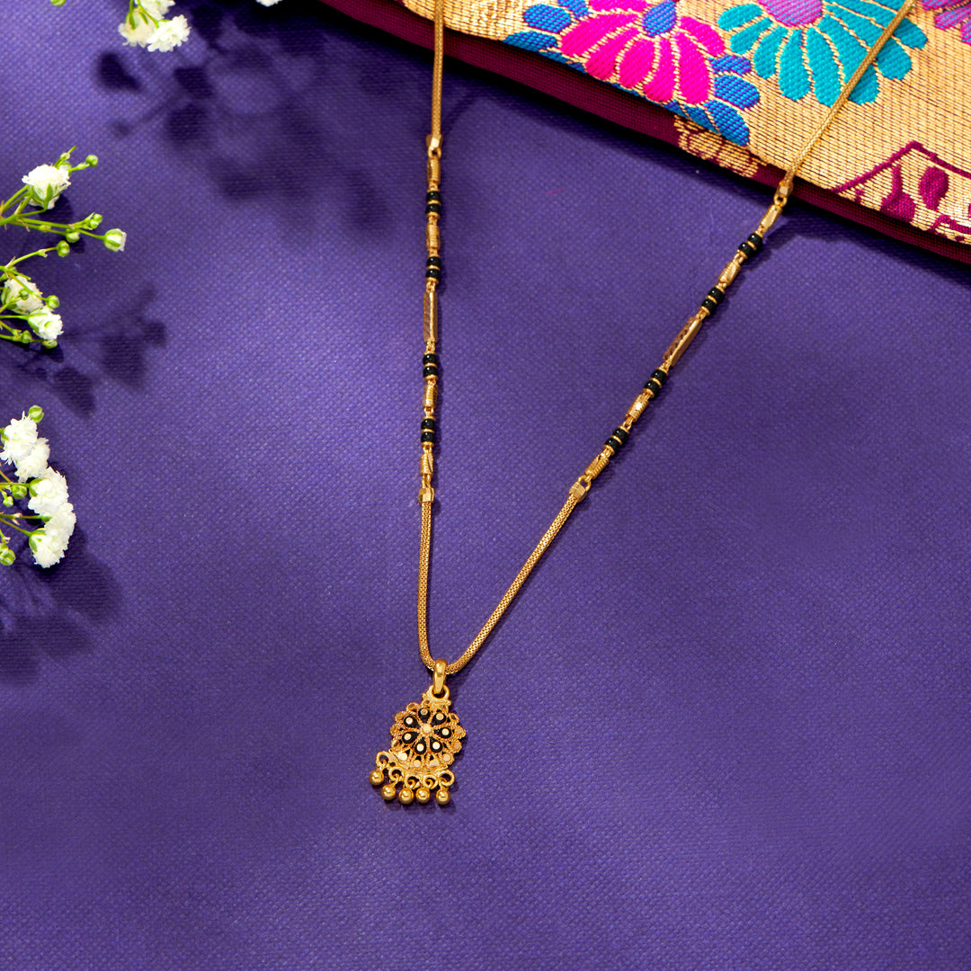 Shringar Yellow Gold Modern Mangalsutra For Women