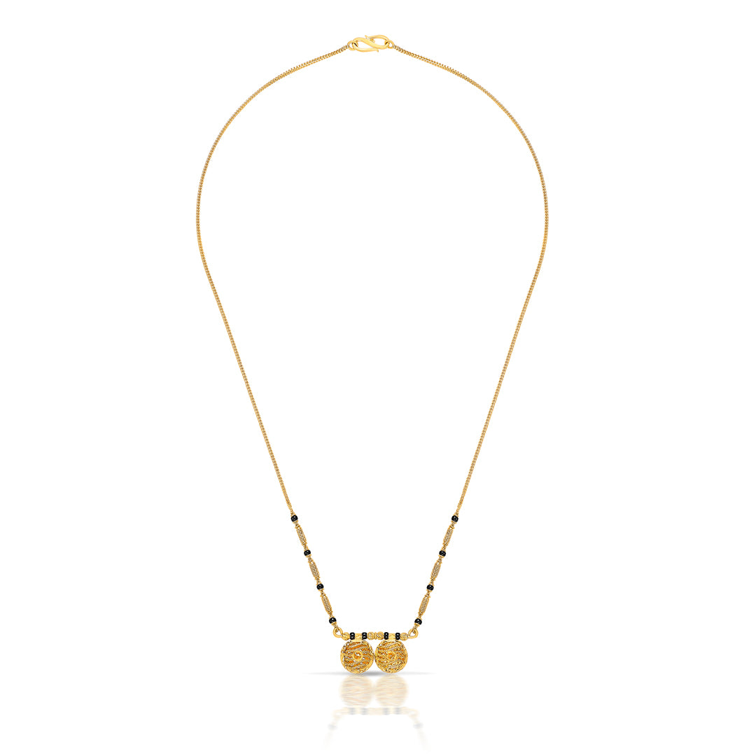 vivah yog yellow gold modern mangalsutra for women