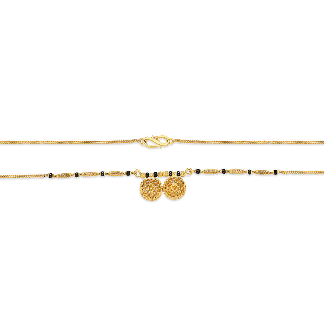 vivah yog yellow gold modern mangalsutra for women