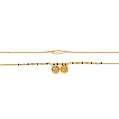 Vivah Yog Yellow Gold Modern Mangalsutra For Women