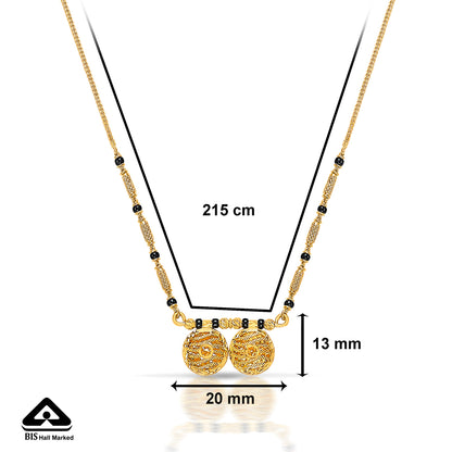 Vivah Yog Yellow Gold Modern Mangalsutra For Women
