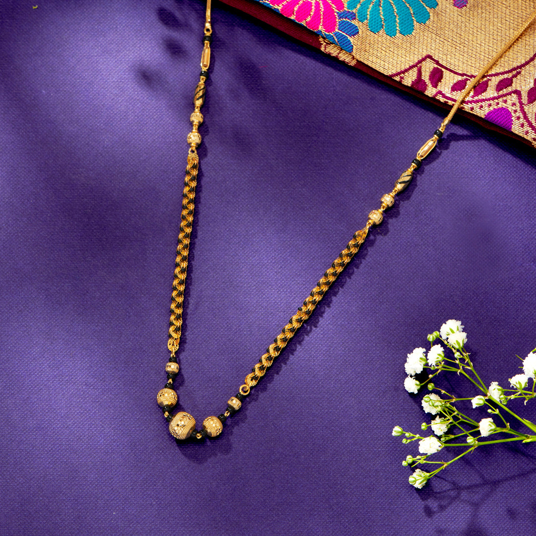 Modish Bond Yellow Gold Modern Mangalsutra For Women