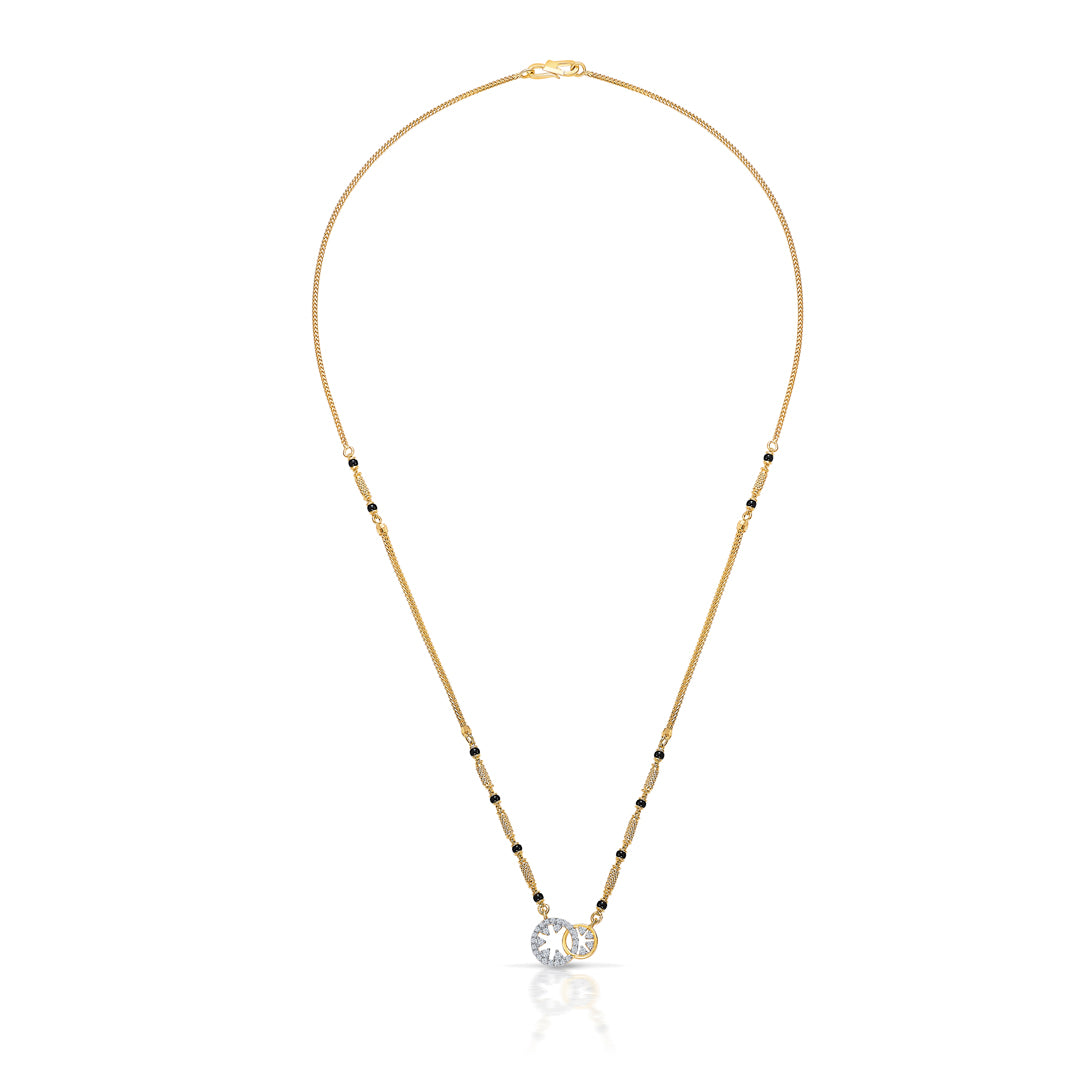 Modern Flow Yellow Gold Modern Mangalsutra For Women
